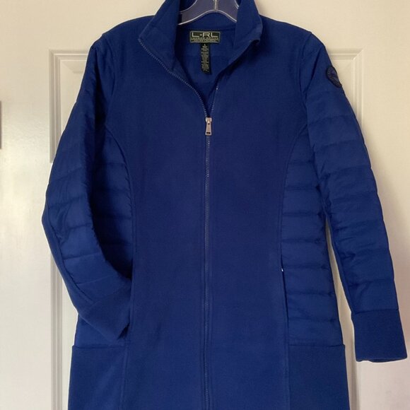 LAUREN RALPH LAUREN Women's Fitted Fleece Zip-Up Coat EUC - Picture 2 of 10